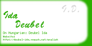 ida deubel business card